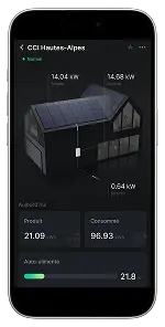 Aperçu du suivi en temps réel de la production solaire