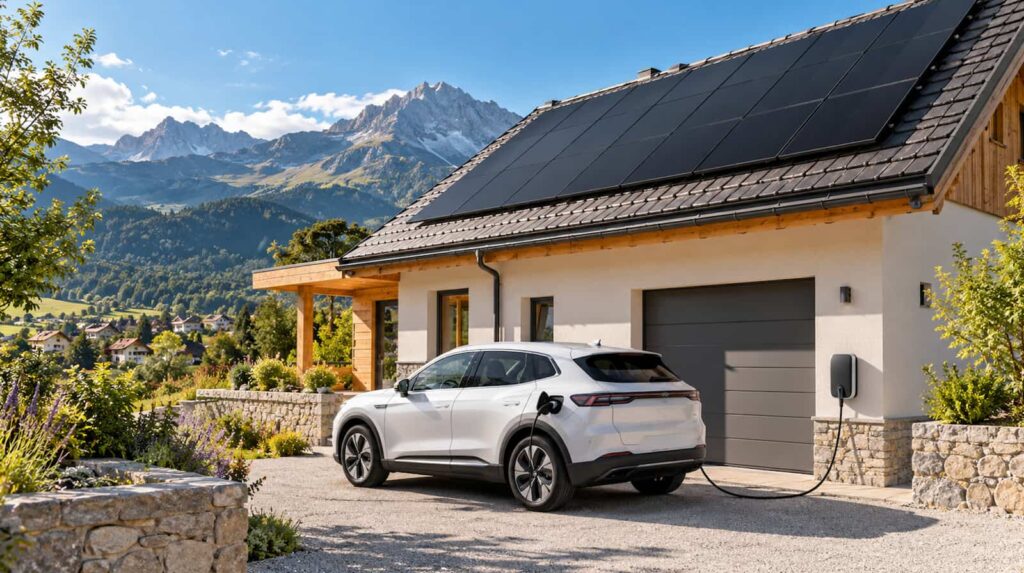 Recharge solaire d'une voiture électrique